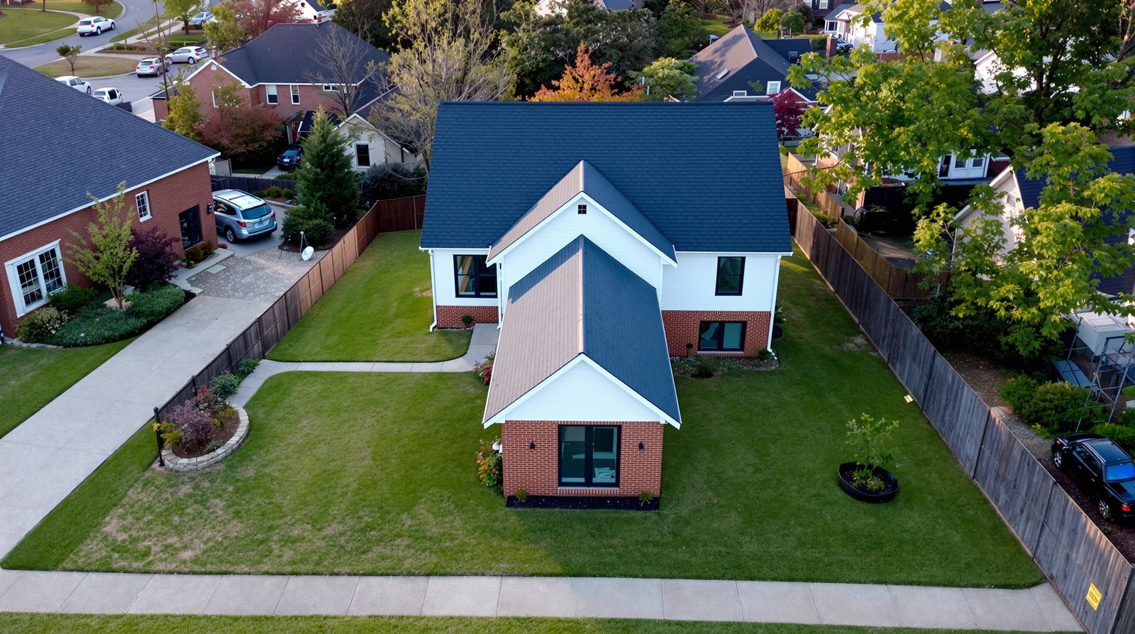 Aerial view of Alabama property with backyard ADU