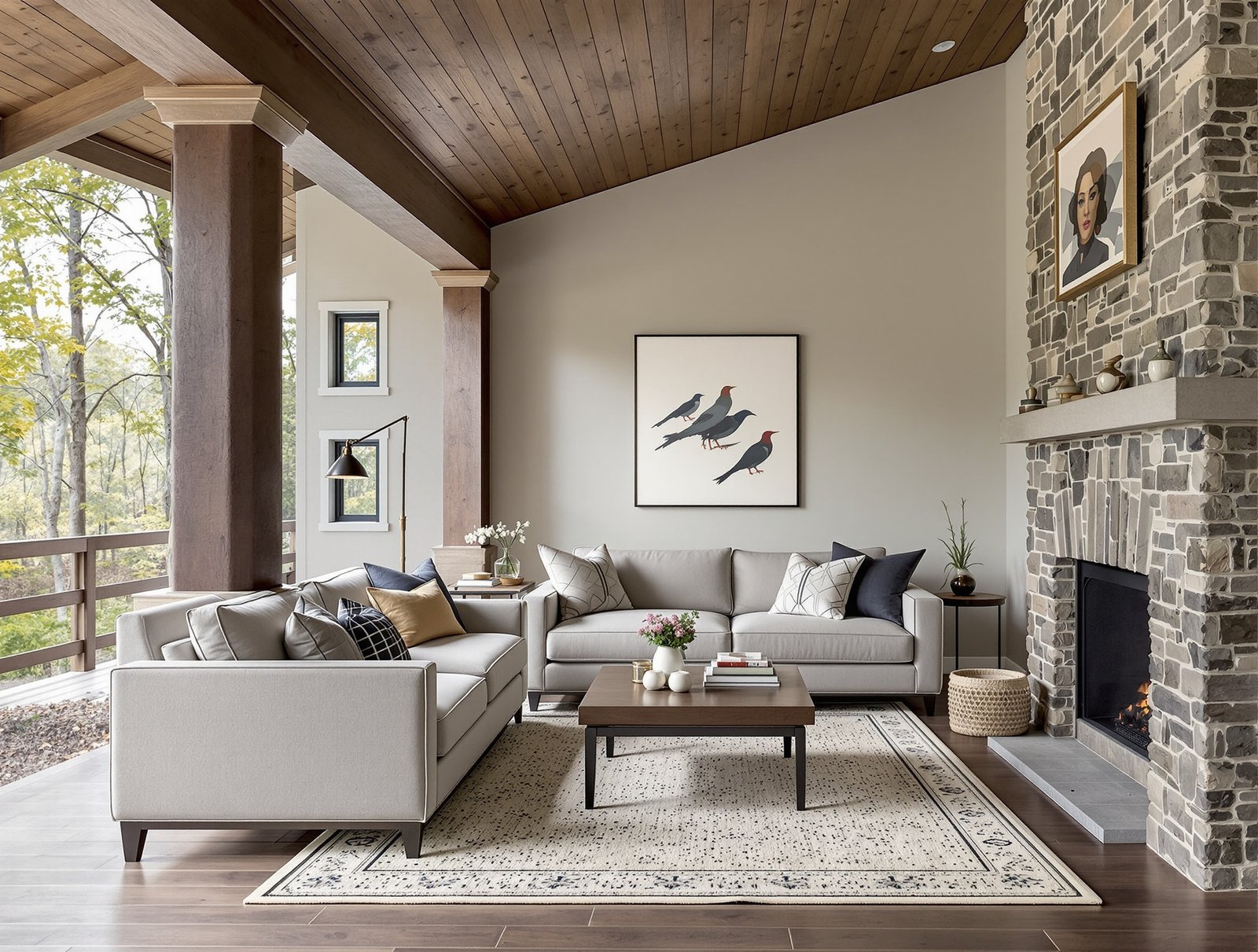 Arkansas ADU living room interior