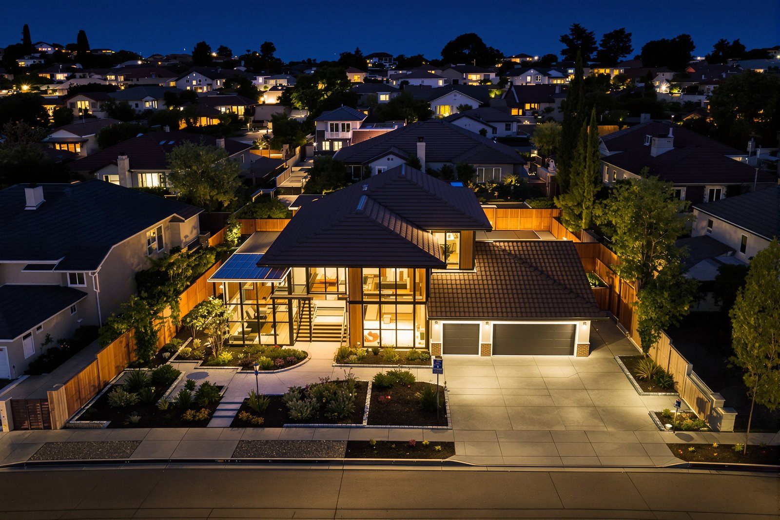 California ADU aerial property view