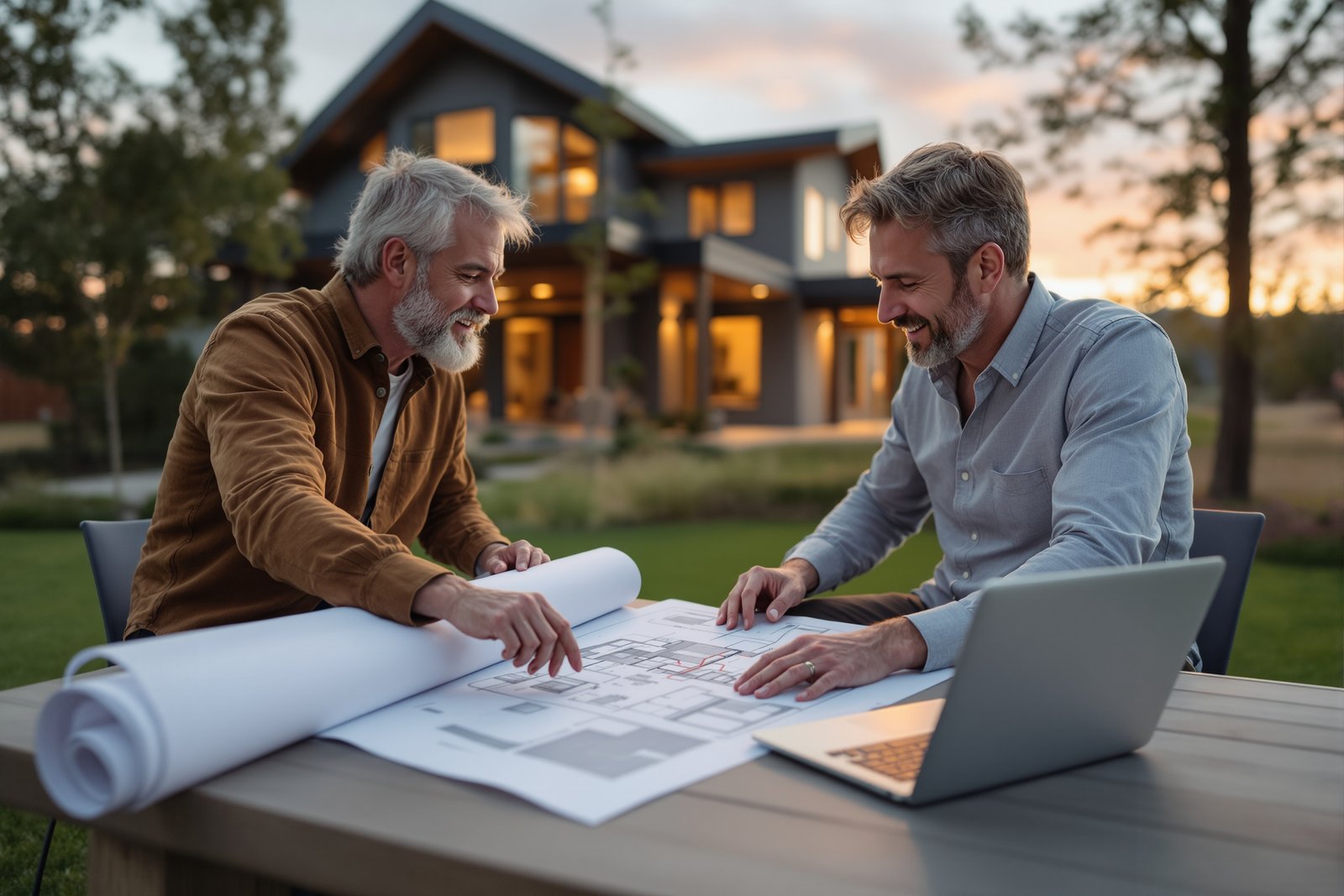 Homeowners reviewing ADU permit documents in Colorado