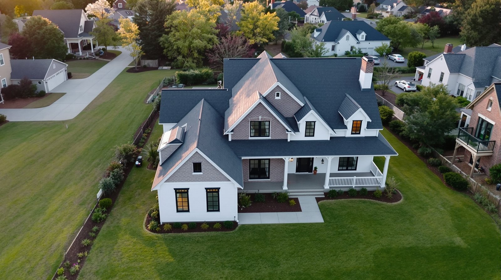 Aerial view of Georgia property with backyard ADU