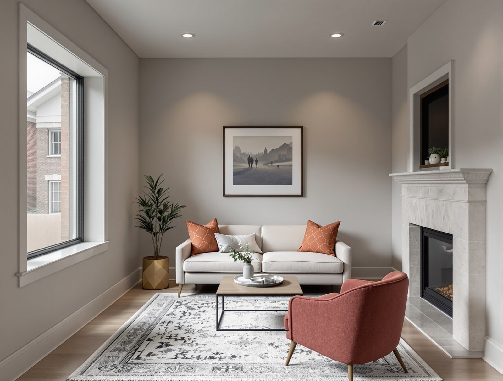 Illinois ADU living room interior