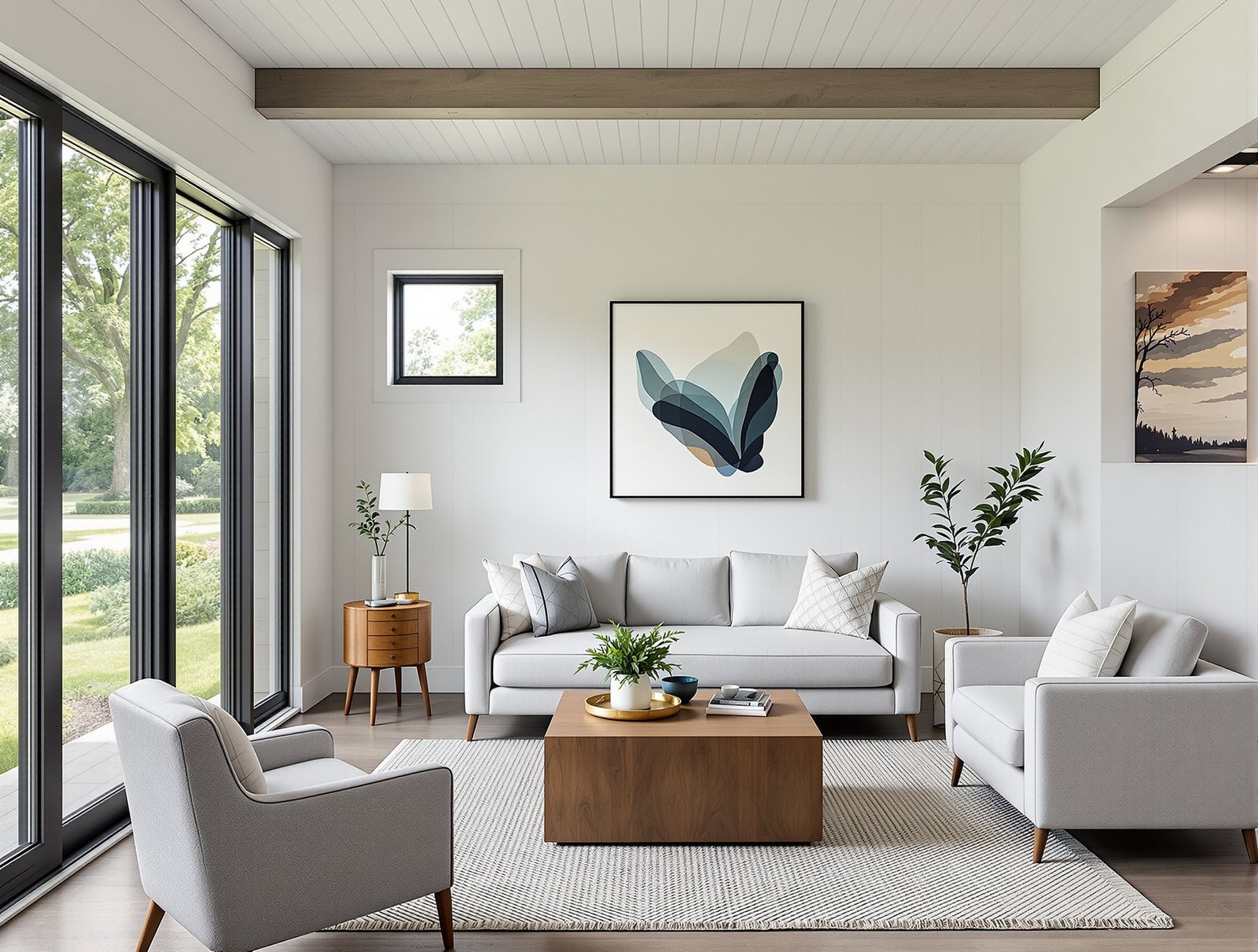Indiana ADU living room interior