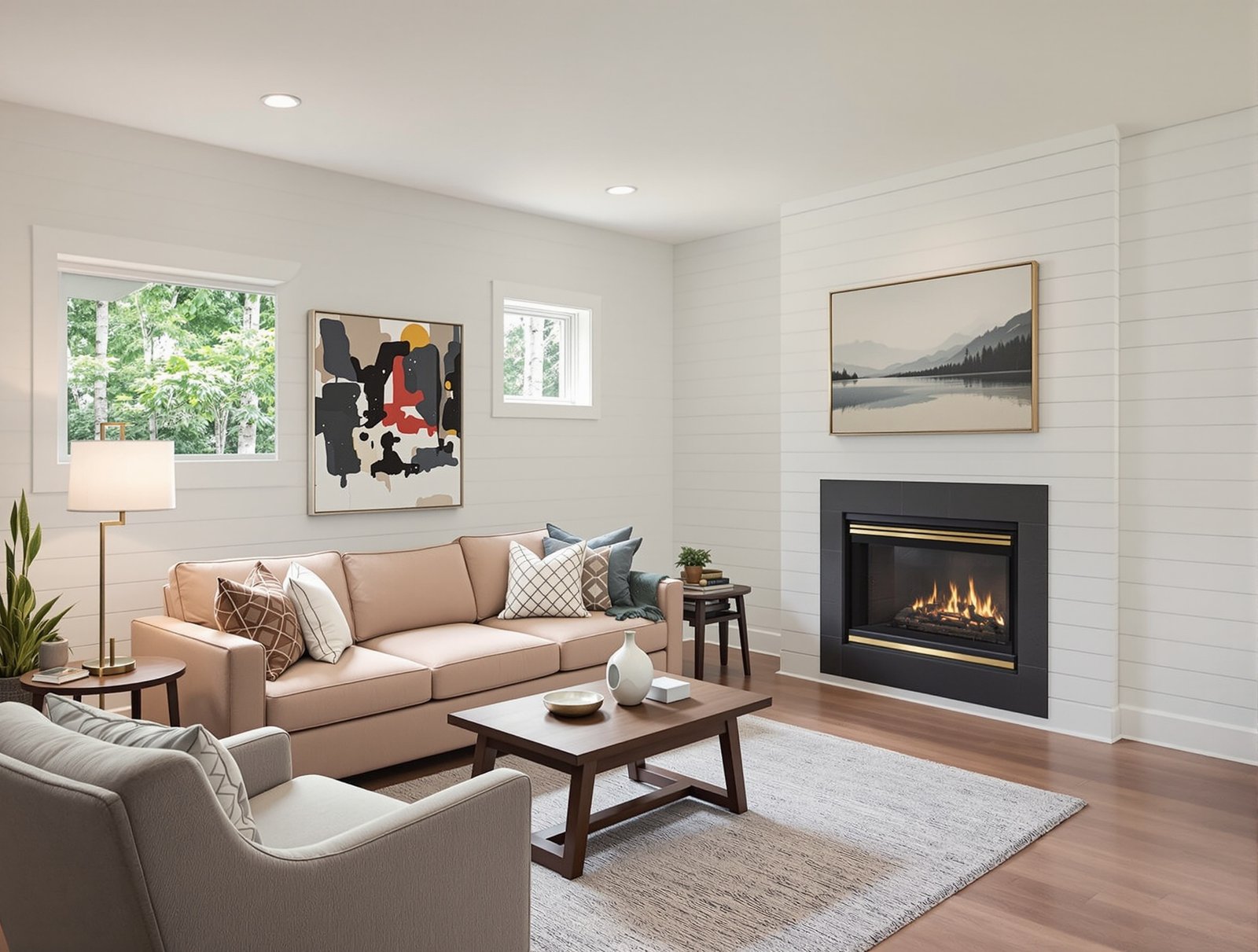 Michigan ADU living room interior