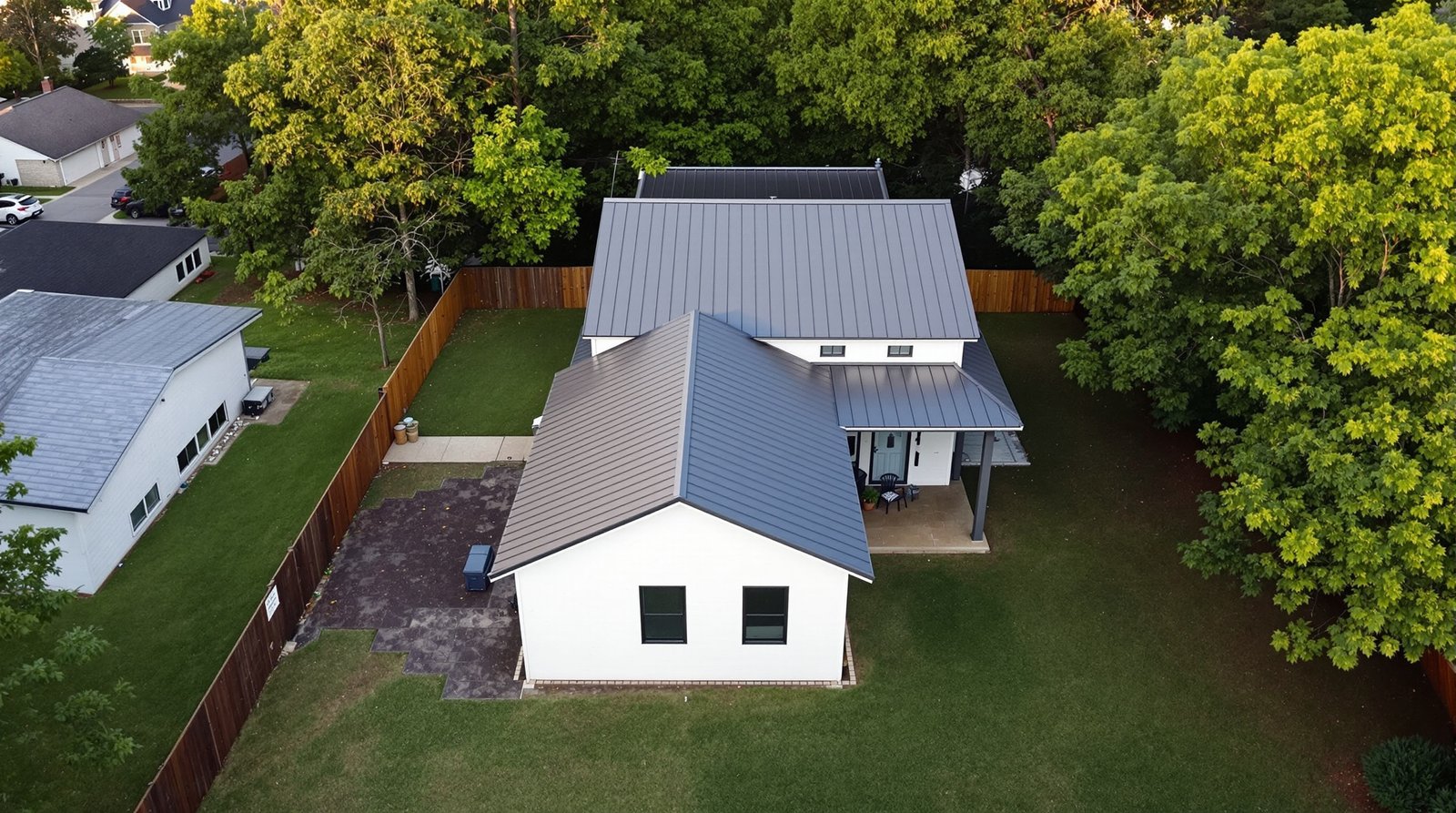 Aerial view of Mississippi property with backyard ADU