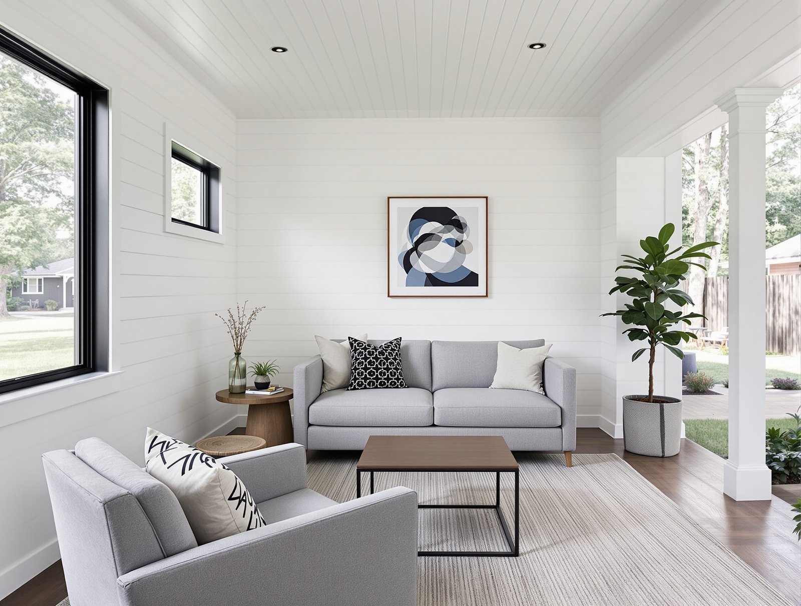 Mississippi ADU living room interior