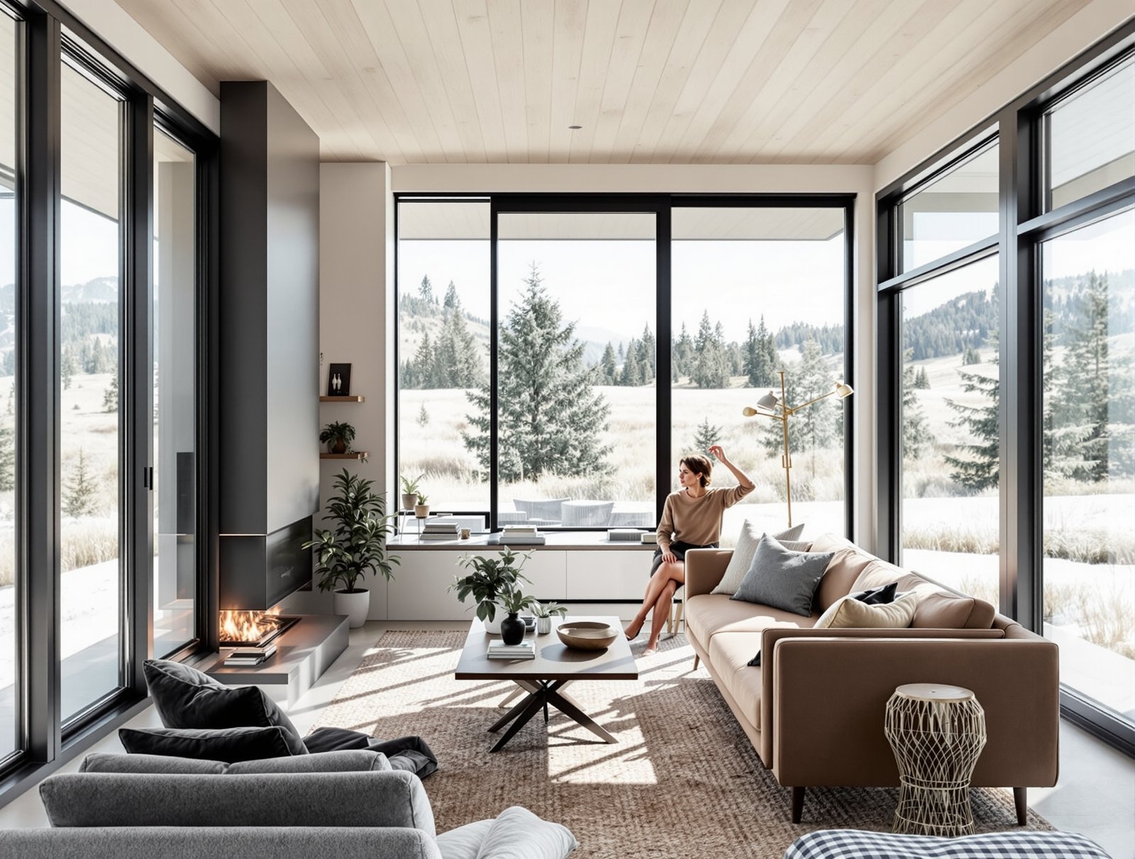 Montana ADU living room interior