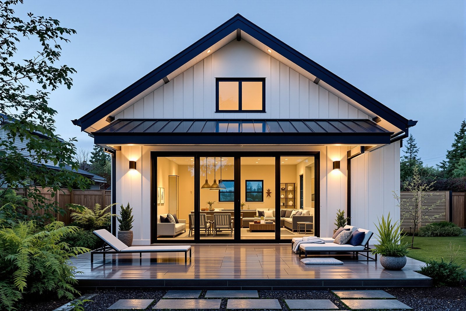 Compact detached ADU exterior with Craftsman-modern styling