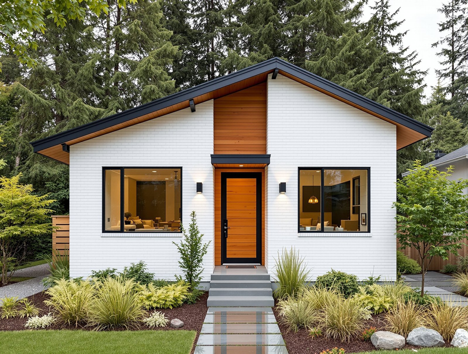 Washington ADU front elevation, Northwest Contemporary style